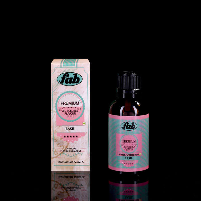 Fab Premium Food Basil Essence and Oil Soluble Flavour 30 ML