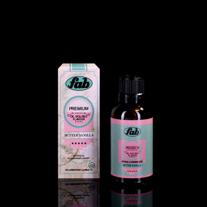 Fab Premium Food Butter Vanilla Essence and Oil Soluble Flavour 30 ML