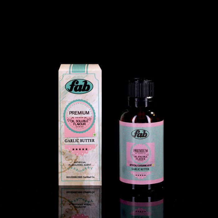 Fab Premium Garlic Butter Food Essence and Oil Soluble Flavour 30 ML