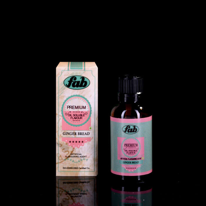 Fab Premium Food Ginger Bread Essence and Oil Soluble Flavour 30 ML