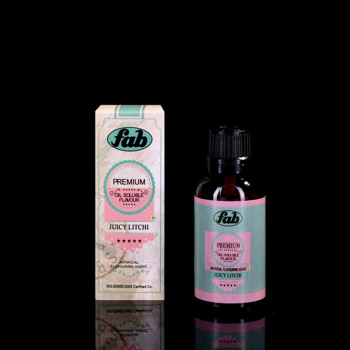 Fab Premium Food Juicy Litchi Essence and Oil Soluble Flavour 30 ML